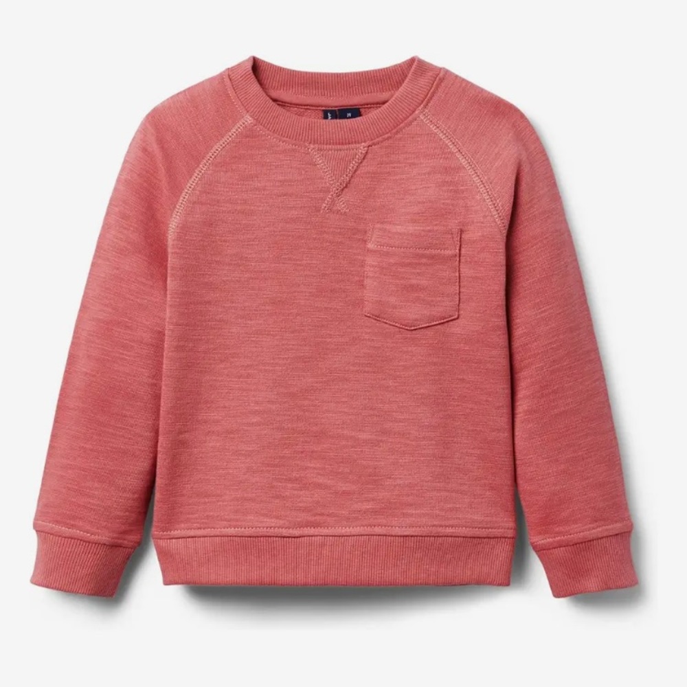 NWT- Janie and Jack Slub French Terry Crew Neck Crewneck Sweatshirt